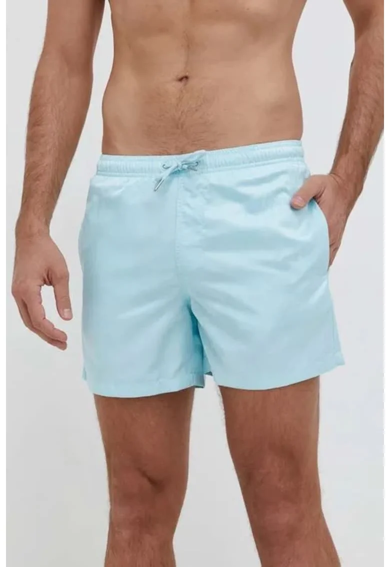 Sort de baie cu buzunare, 2XL, Albastru deschis