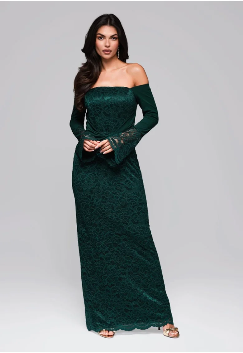 Rochie de bal maxi  LA-OM-DLR243, Verde inchis