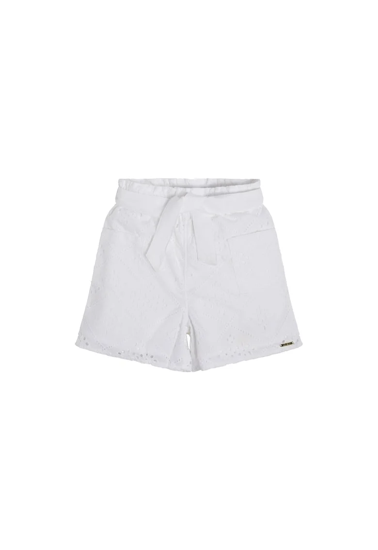 Pantaloni scurti copii,  Bumbac, Alb, Alb
