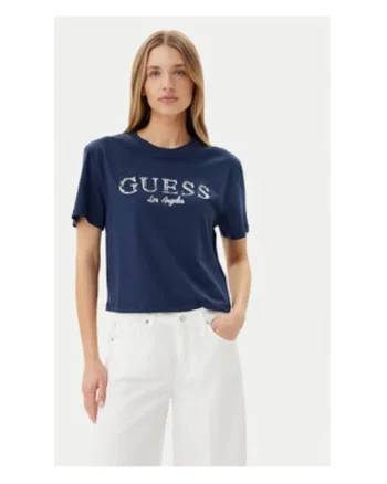 Tricou eco-friendly cu guler rotund, Bleumarin