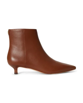Lauren Ralph Lauren botine cu toc cui pentru femei din piele Frncsa Bt Hl