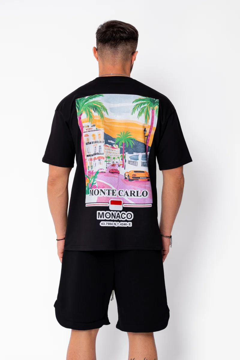 Tricou Monte Carlo imprimat Black