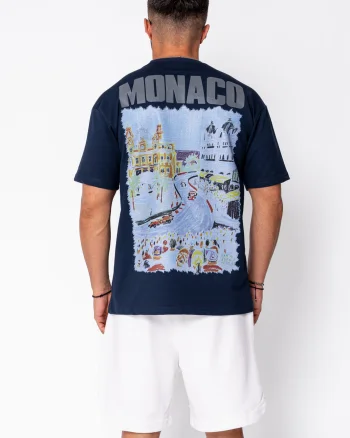 Tricou Monaco imprimat Navy