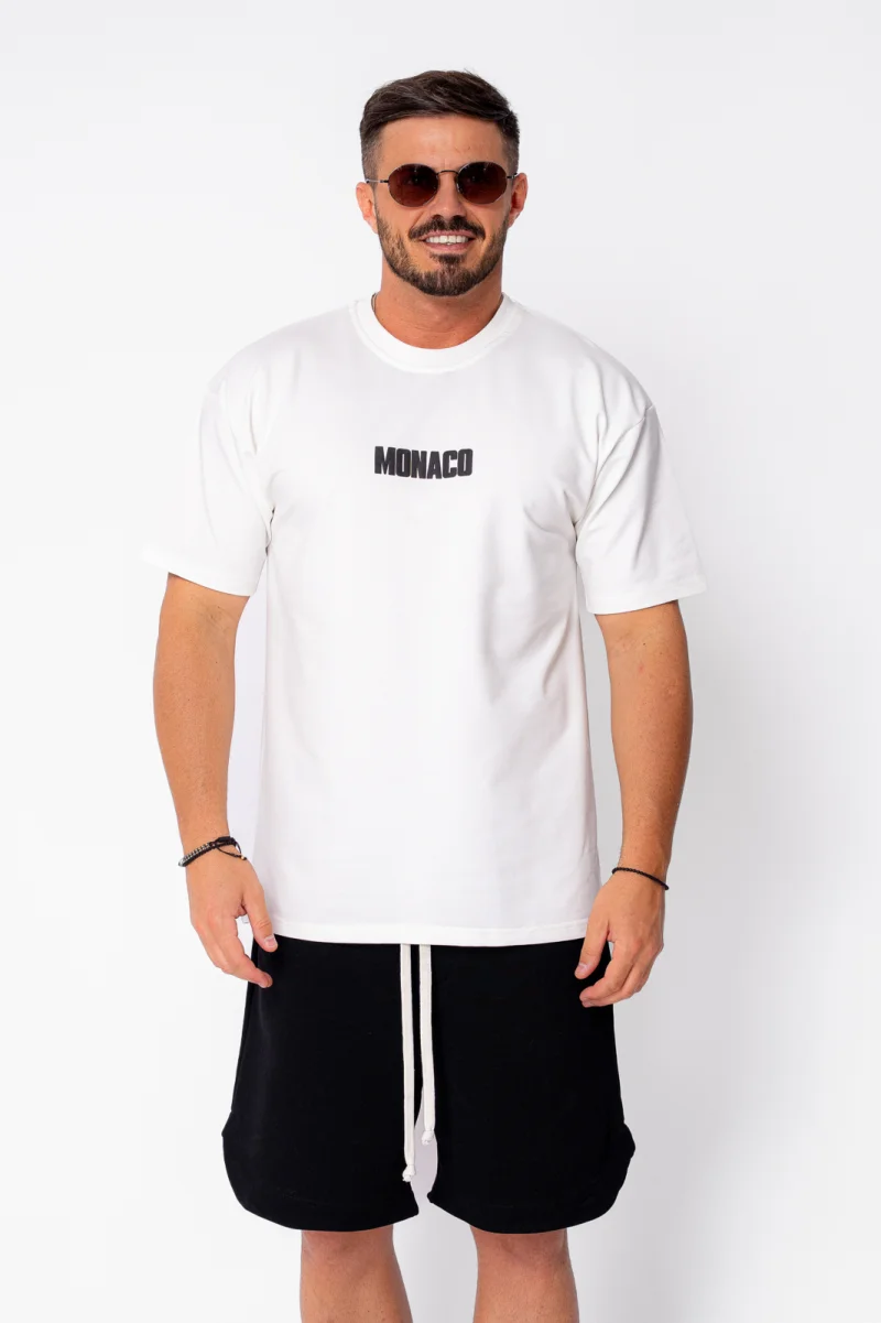 Tricou Monaco imprimat Off White