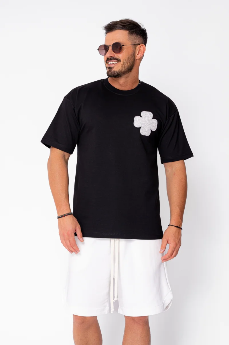 Tricou barbati imprimat Black