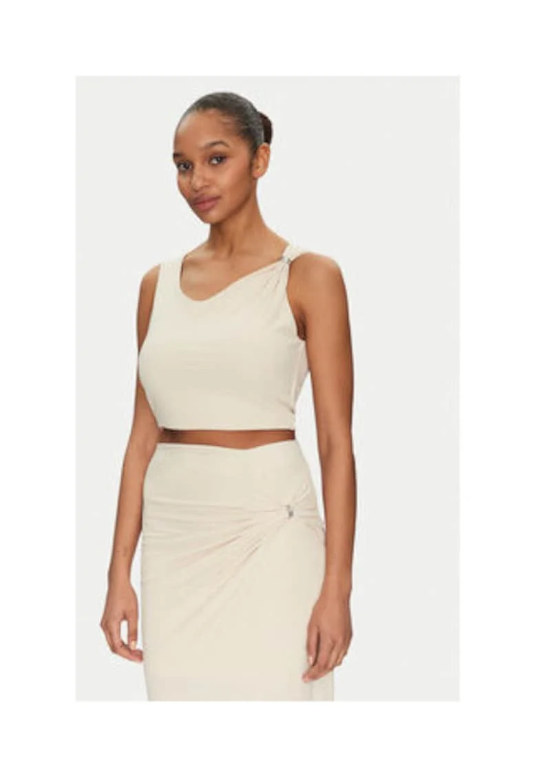 Top de dama, model simplu, Bej