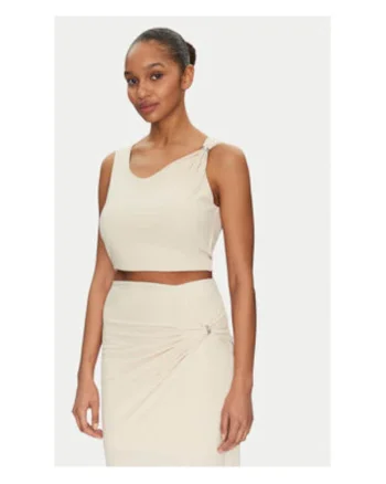 Top de dama, model simplu, Bej