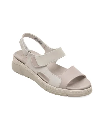 Sandale SUAVE gri, 12534, din piele naturala