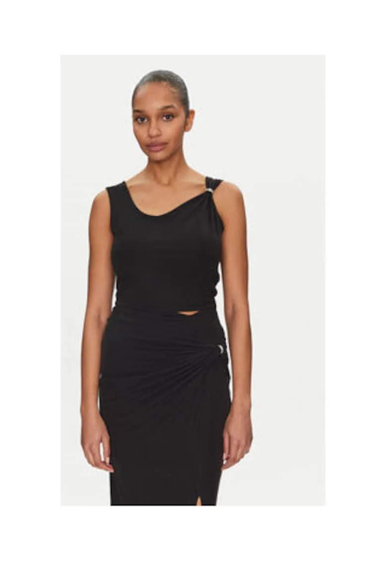 Top de dama, model simplu, Negru