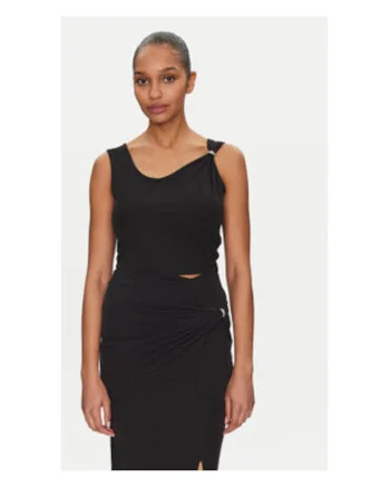 Top de dama, model simplu, Negru