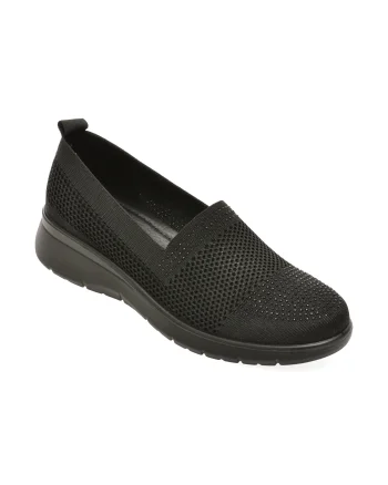 Pantofi sport PASS COLLECTION negri, J860024, din material textil