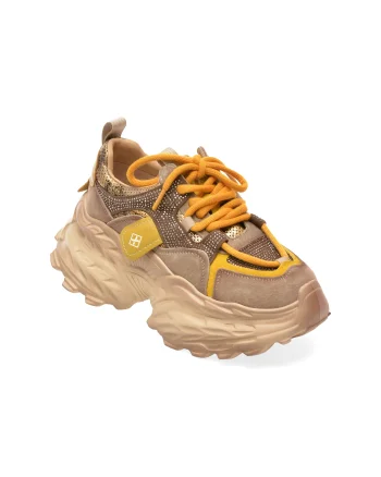 Pantofi sport GRYXX bej, LY80018A, din piele ecologica