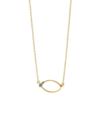 Colier placat cu aur de 18K, cu cristale, Auriu