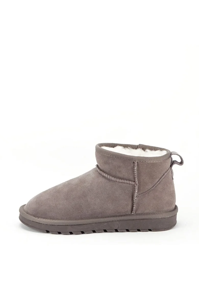 Ghete caffe latte din piele naturala W5821 118 14090, Maro taupe deschis