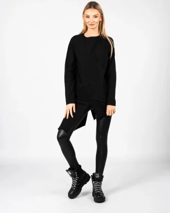 Bluza asimetrica, Negru, Negru