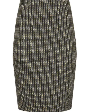 Fusta din tweed boucle cu insertii de lurex