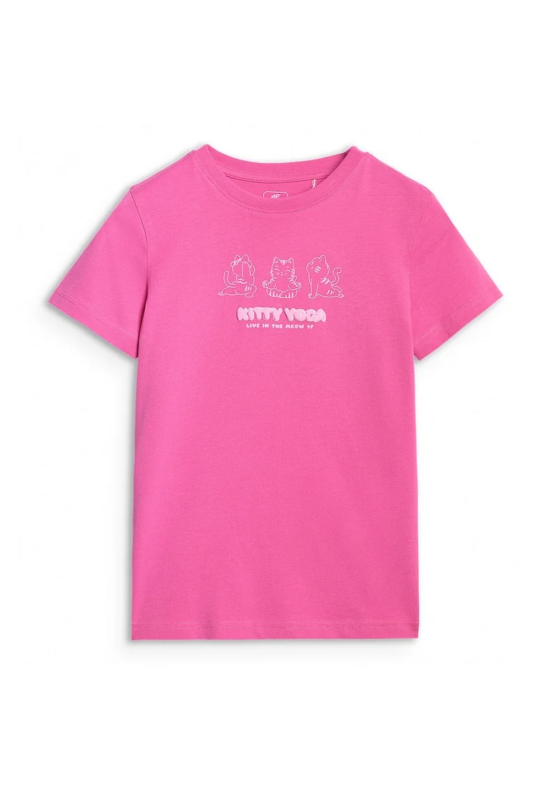 Tricou Fete Bumbac  Junior, Junior - 48945, Roz