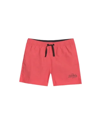 Pantaloni scurti de surf  poliester, pentru baieti, rosu