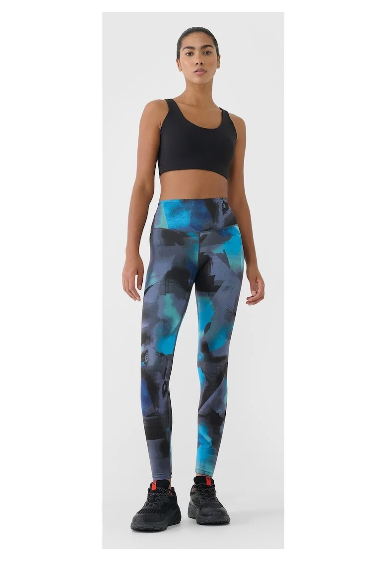 Colanti de antrenament femei  talie inalta, croiala subtire, multicolor, material sintetic