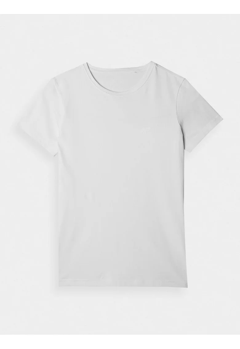 Tricou dama  slim alb, bumbac elastic, Alb
