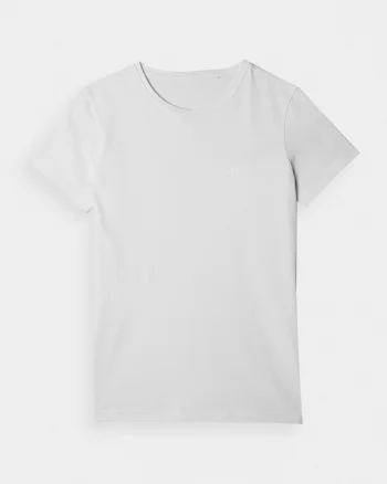 Tricou dama  slim alb, bumbac elastic, Alb