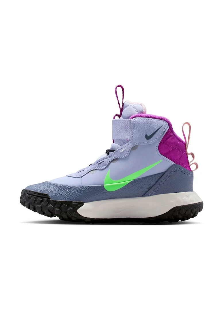 Ghete cu insertii din piele Terrascout, Lila/Verde lime