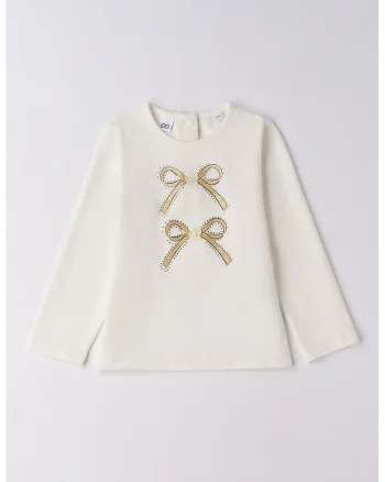 Bluza cu imprimeu stralucitor, Crem