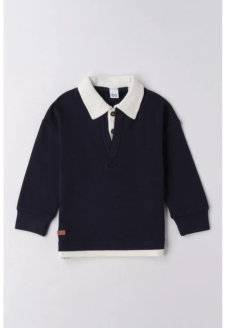 Bluza polo de bumbac, Albastru ultramarin