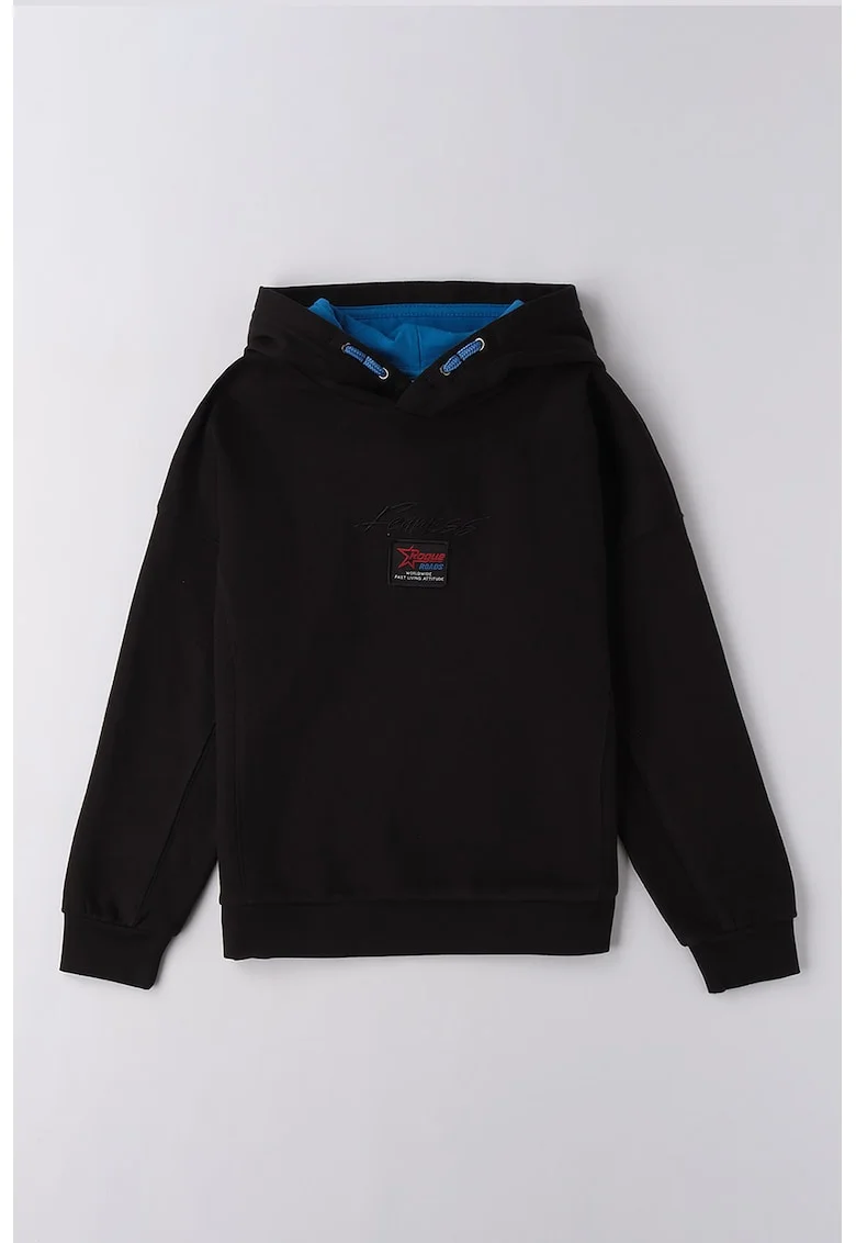 Hanorac cu logo, Negru