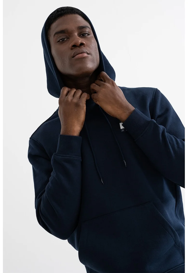 Hanorac regular-fit cu imprimeu logo, Bleumarin