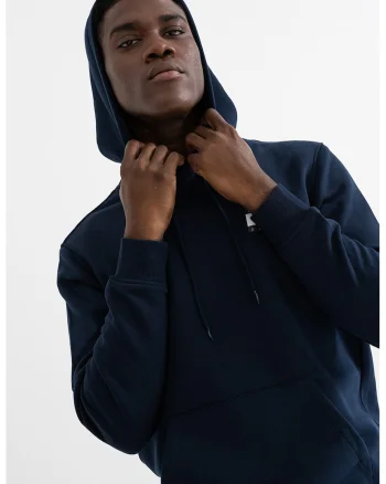Hanorac regular-fit cu imprimeu logo, Bleumarin