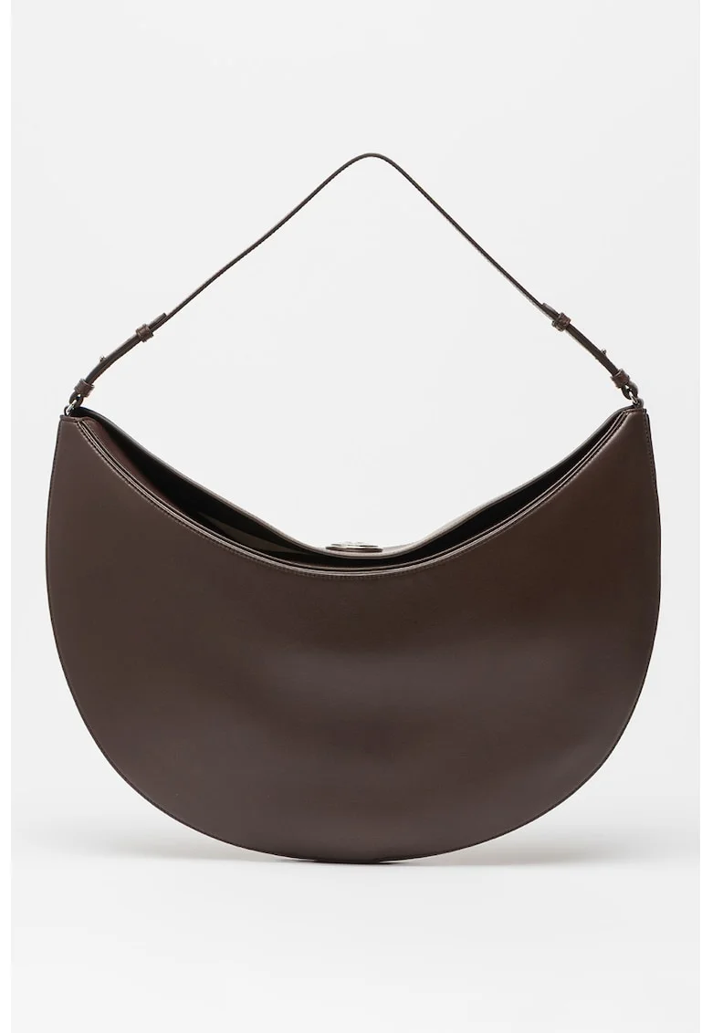 Geanta hobo din piele The Sac Ovalo, Maro inchis