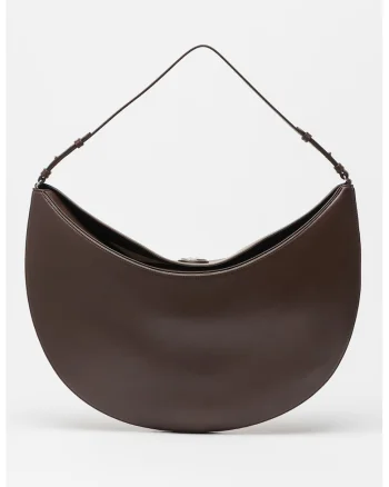 Geanta hobo din piele The Sac Ovalo, Maro inchis