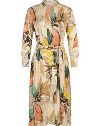 Rochie-camasa cu motive tropicale