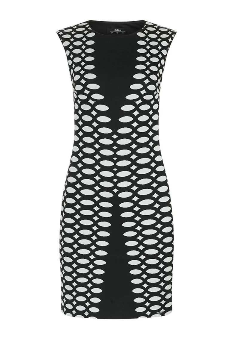 Rochie cambrata cu motive geometrice
