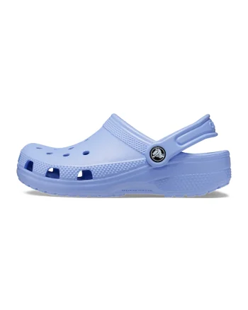Saboti slingback cu perforatii, Albastru lavanda