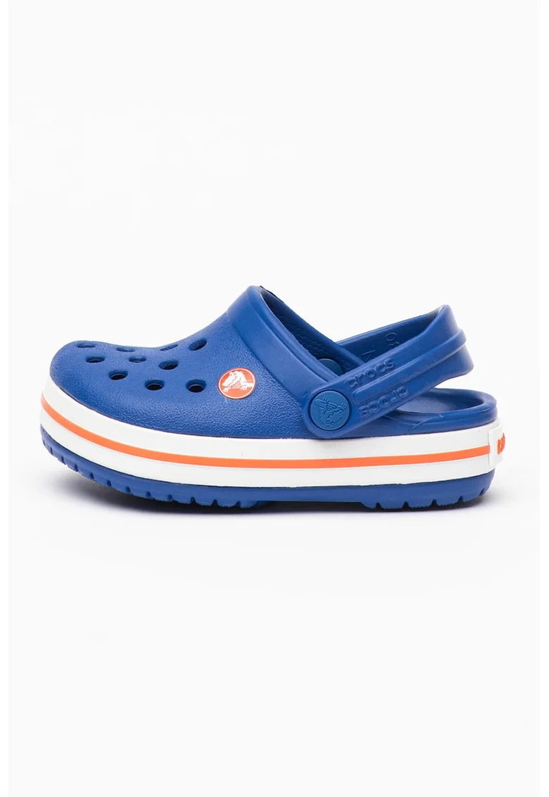 Saboti slingback relaxed fit Crocband, Alb/Portocaliu/Albastru inchis