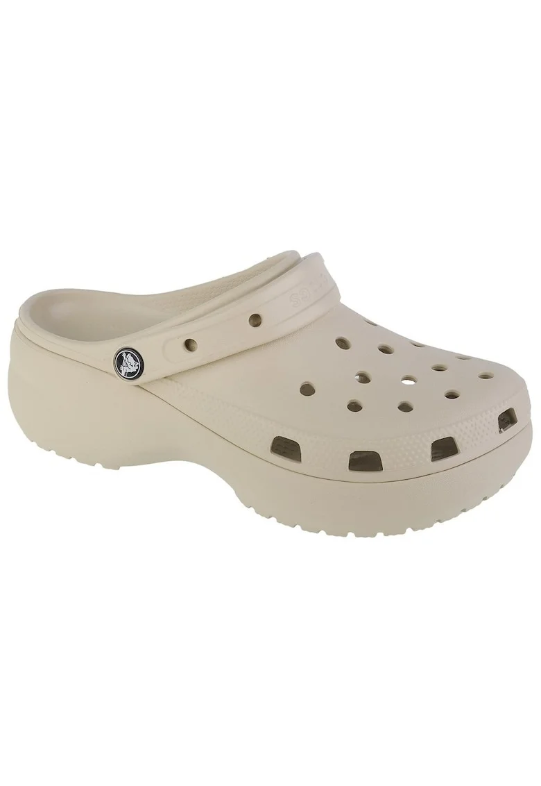 Saboti  Classic Platform Clog, Sintetic, Bej,