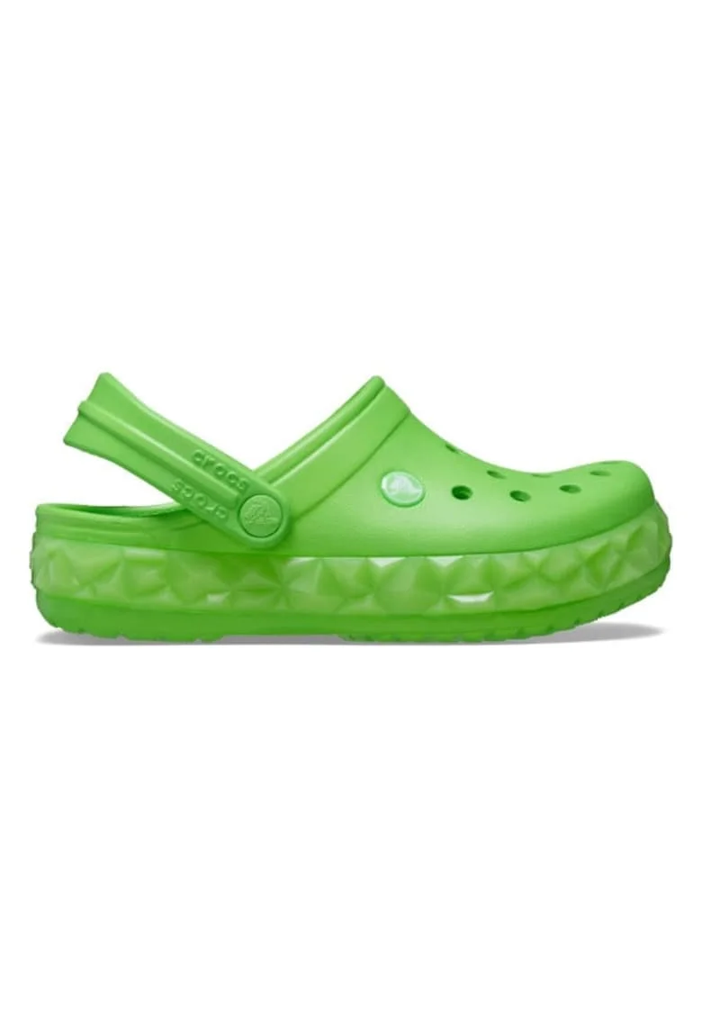 Saboti  Crocband Geometric Glow In the Dark Band Clog - US Verde - Green Slime, Verde