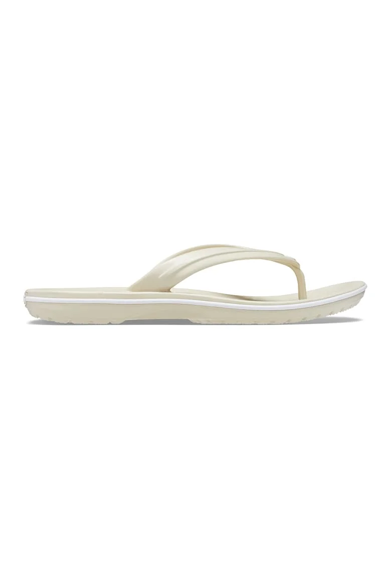 Papuci flip-flop unisex de cauciuc, Alb fildes