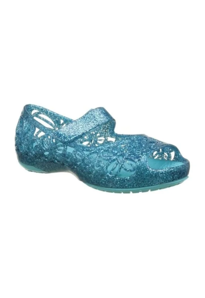 Balerini  Kids' Isabella Glitter Flat - US Albastru deschis - Pool, Alb