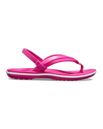 Papuci flip-flop cu bareta slingback si logo, Alb/Roz deschis