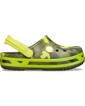 Saboti  Crocband Multi-Graphic Clog - US Galben - Citrus, Alb