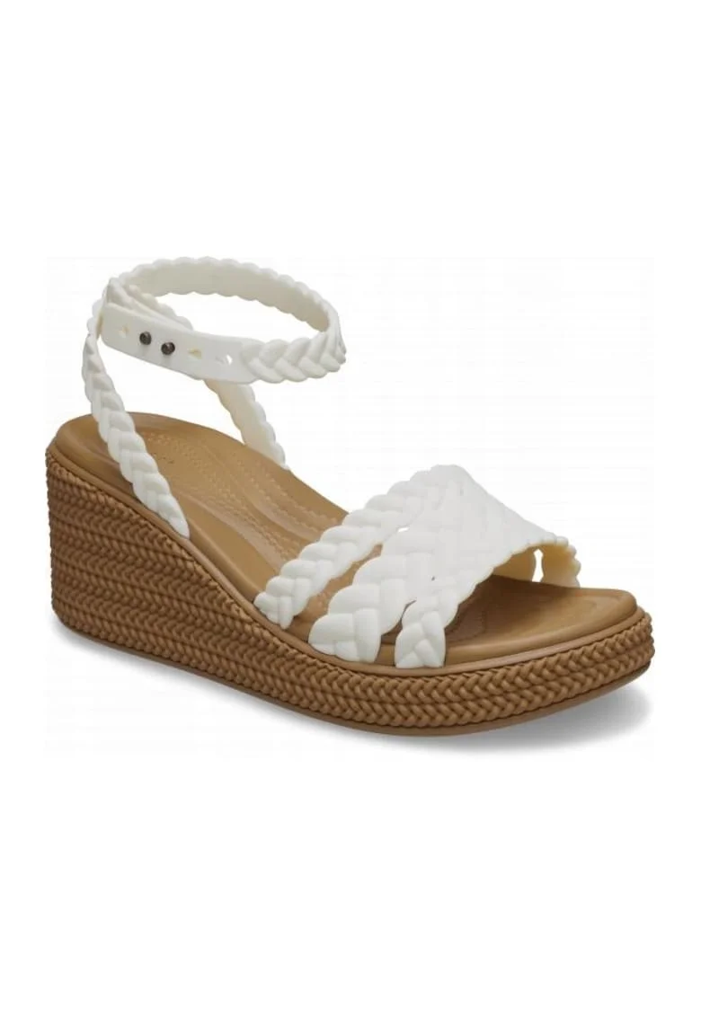 Sandale Pe Koturnie Femei,  Brooklyn Woven Ankle Strap 209994 Wedge, Alb, Alb