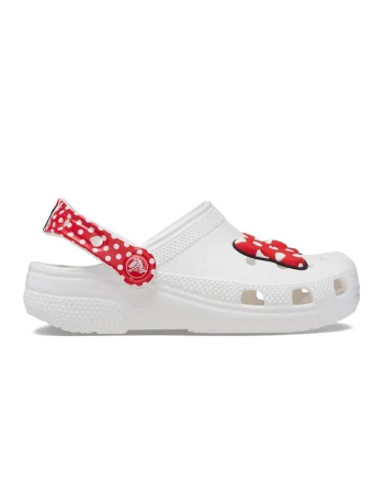 Saboti slingback cu Minnie Mouse, Rosu/Alb