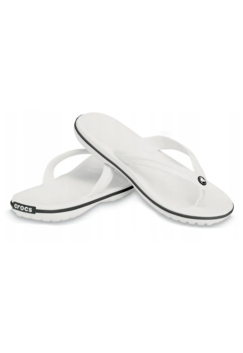 Slapi barbati, ™ Crocband Flip, Material sintetic, Alb
