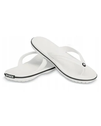 Slapi barbati, ™ Crocband Flip, Material sintetic, Alb