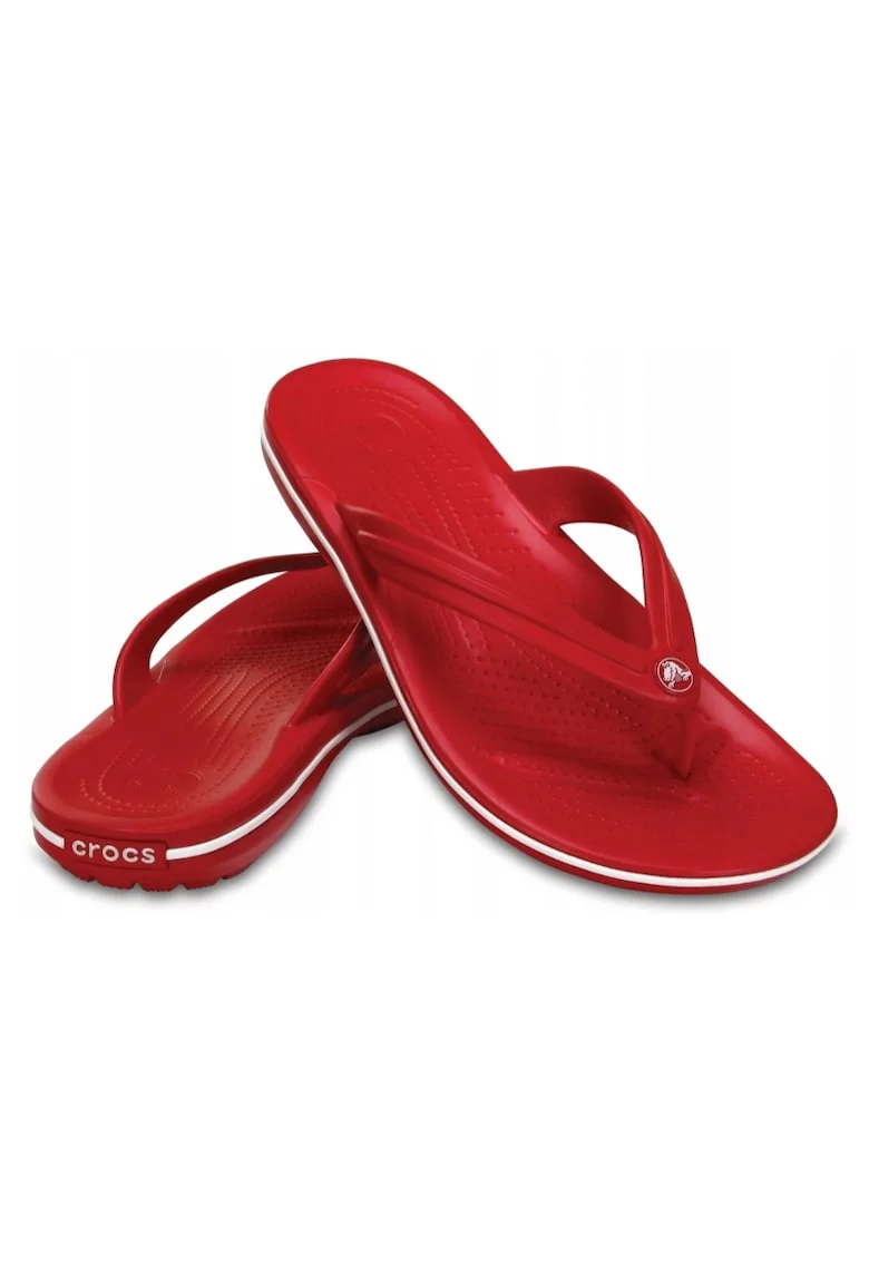 Slapi barbati, ™ Crocband Flip, Material sintetic, Rosu