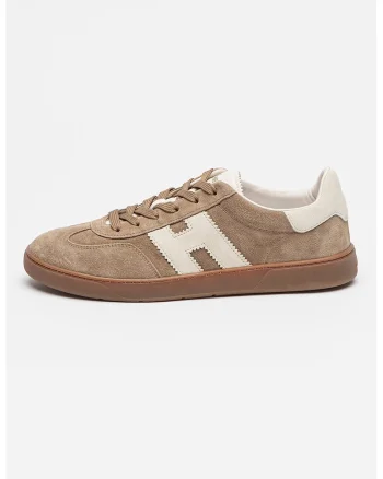 Pantofi sport low-cut din piele intoarsa Cool, Maro taupe/Caramel/Crem