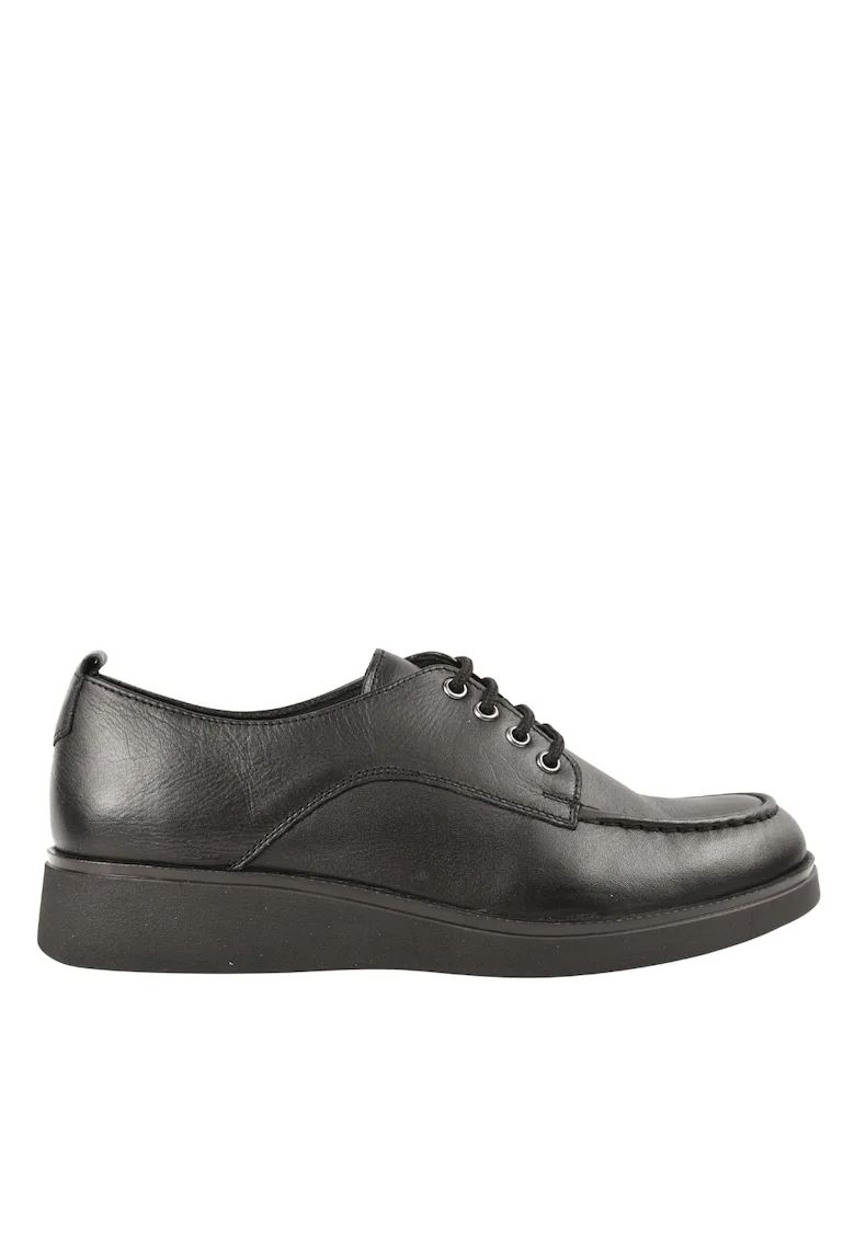 Pantofi casual, dama,  D54-2103 negru, piele naturala, Negru